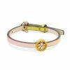 Tory Burch Miller Bracelet Enamel, 18K-Gold-Plated, Leather Wrap