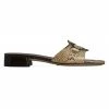 Tory Burch Bombé Miller Sandal Leather Slide Snake-Embossed