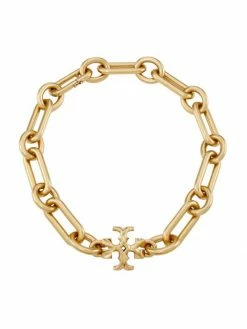 Tory Burch Necklace Roxanne Logo Chain 18K-Gold-Plated
