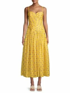 Tory Burch Midi-Dres Gathered Garden Rose -Tory Burch Shop unnamed file 1115
