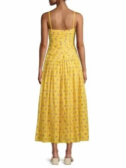 Tory Burch Midi-Dres Gathered Garden Rose -Tory Burch Shop unnamed file 1117