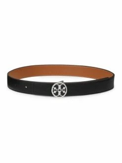 Tory Burch Belt Leather Reversible Logo