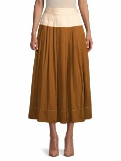 Tory Burch Midi-Skirt Poplin Cotton -Tory Burch Shop unnamed file 1156