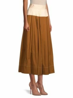 Tory Burch Midi-Skirt Poplin Cotton -Tory Burch Shop unnamed file 1157