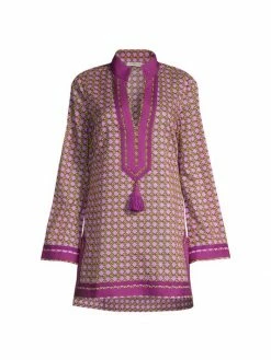 Tory Burch Tory Tunic Cotton Tassel Voile
