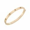 Tory Burch Miller Bangle Logo Goldtone