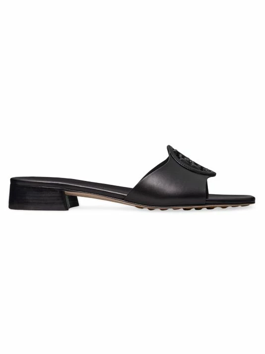 Tory Burch Bombé Miller Sandal Perfect Black Leather Slide 6 Tory Burch Bombé Miller Sandal Perfect Black Leather Slide - Image 6