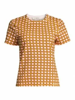 Tory Burch Logo Checker T-Shirt