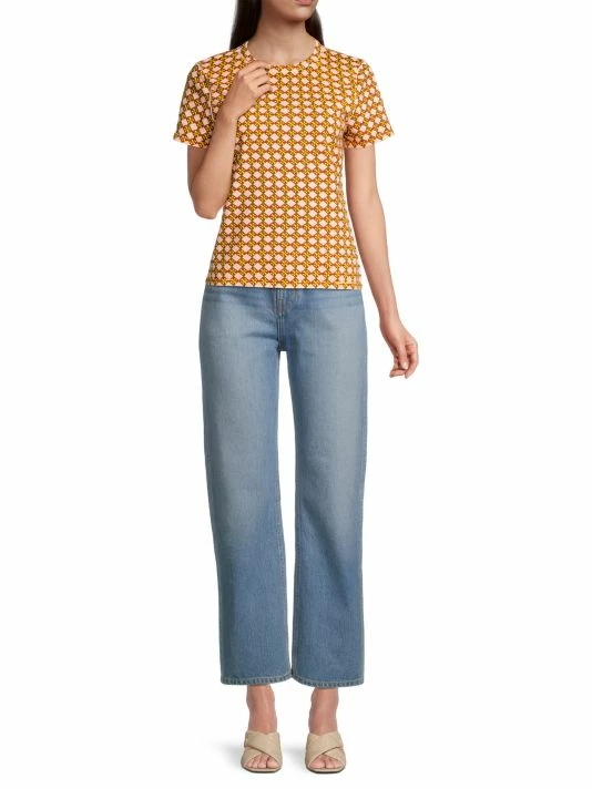 Tory Burch Logo Checker T-Shirt 2 Tory Burch Logo Checker T-Shirt - Image 2