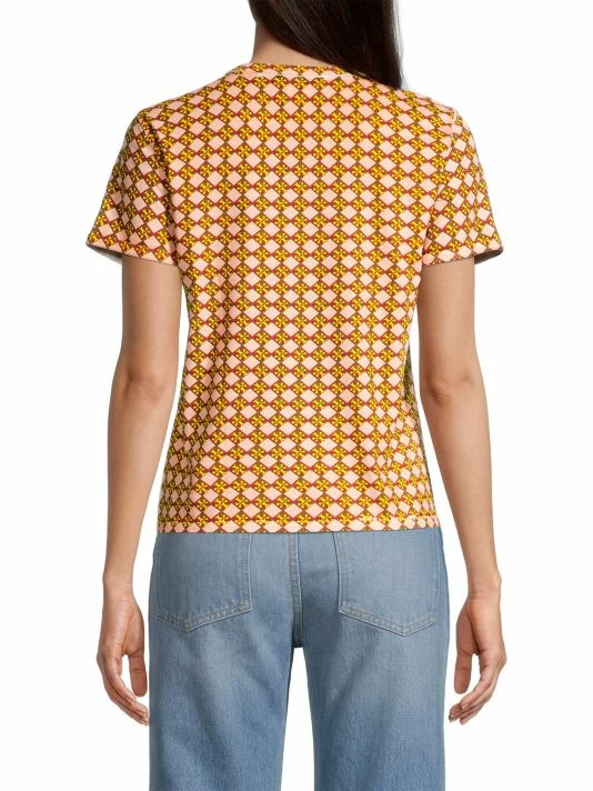 Tory Burch Logo Checker T-Shirt 5 Tory Burch Logo Checker T-Shirt - Image 5