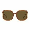 Tory Burch Sunglass 57Mm Square Dark Tortoise