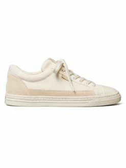 Tory Burch Sneaker Classic Court Cream Plum Low-Top