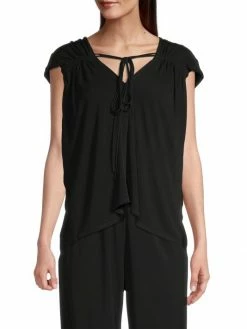 Tory Burch Top Jersey Cap-Sleeve Ruched 8 Tory Burch Top Jersey Cap-Sleeve Ruched -Tory Burch Shop unnamed file 1259