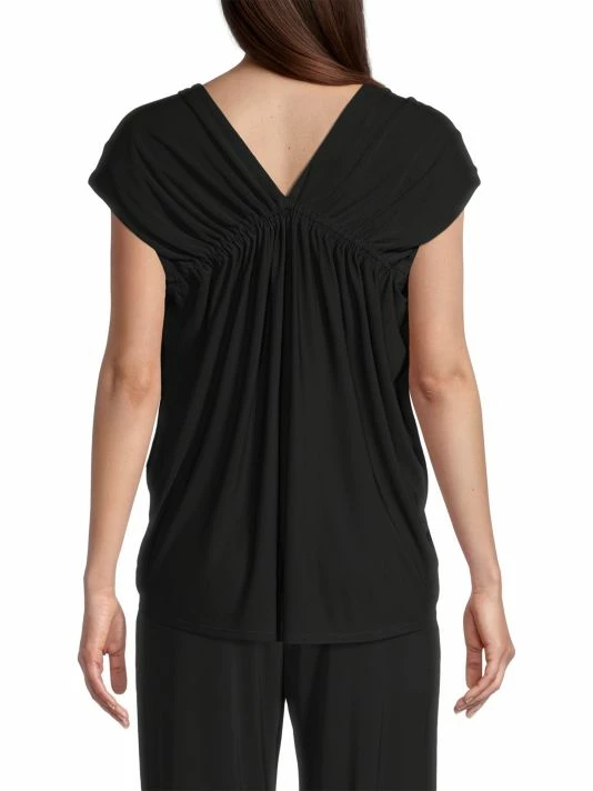 Tory Burch Top Jersey Cap-Sleeve Ruched 5 Tory Burch Top Jersey Cap-Sleeve Ruched - Image 5