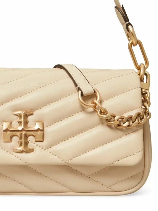 Tory Burch Shoulder Bag Kira New Cream Chevron Leather Small 4 Tory Burch Shoulder Bag Kira New Cream Chevron Leather Small - Image 4