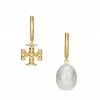 Tory Burch Kira Earring Pearl 18K Gold-Plated Drop Baroque Mismatched