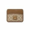 Tory Burch Tory Navy Card Case T Monogram Jacquard