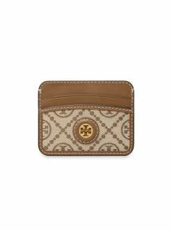 Tory Burch Tory Navy Card Case T Monogram Jacquard
