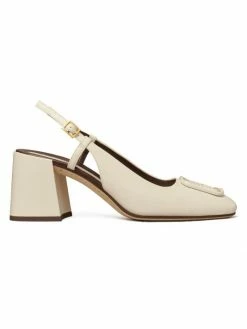 Tory Burch Pump Almond Flour Leather Slingback Georgia