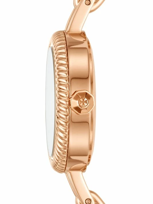 Tory Burch Set Watch Bangle Reva Stainless Steel Goldtone Rose 2 Tory Burch Set Watch Bangle Reva Stainless Steel Goldtone Rose - Image 2