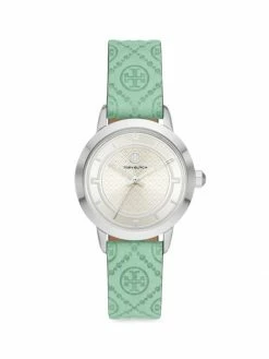 Tory Burch Watch Leather Stainless Steel Tory Strap