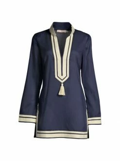 Tory Burch Tunic Cotton Voile Tassel
