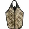 Tory Burch Raffia Tote T Monogram