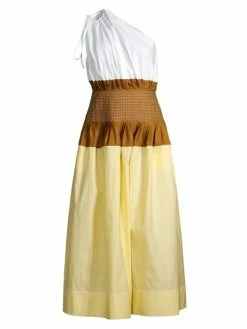 Tory Burch Dres Colorblock One-Shoulder