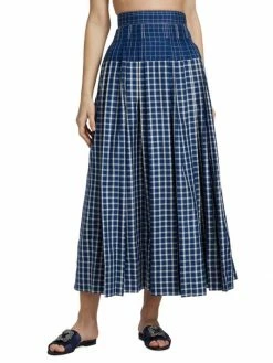 Tory Burch Plaid Skirt Silk Picnic Pleated -Tory Burch Shop unnamed file 1403