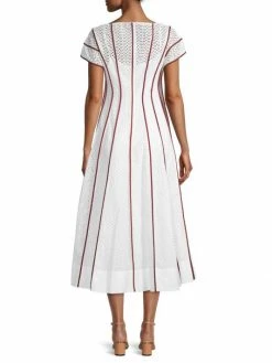 Tory Burch Midi-Dres Eyelet Honeycomb -Tory Burch Shop unnamed file 1412