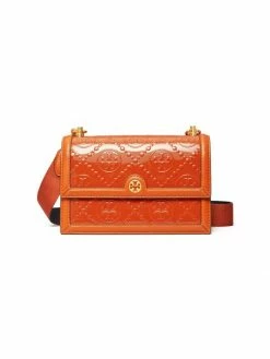 Tory Burch Shoulder Bag Small T Monogram Leather Patent