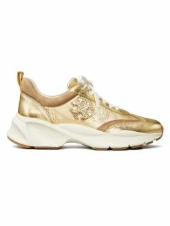 Tory Burch Good Luck Trainer Leather Metallic