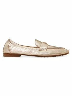 Tory Burch Loafer Metallic Leather Ballet