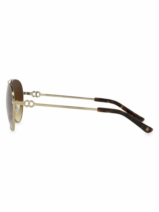 Tory Burch Aviator Sunglass 58Mm Grey Gold 4 Tory Burch Aviator Sunglass 58Mm Grey Gold - Image 4