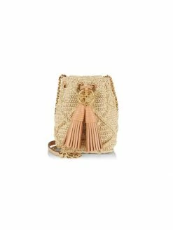 Tory Burch Bag Mini Bucket Fleming Straw