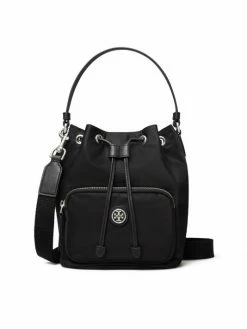 Tory Burch Bag Nylon Bucket Virginia Gray Heron