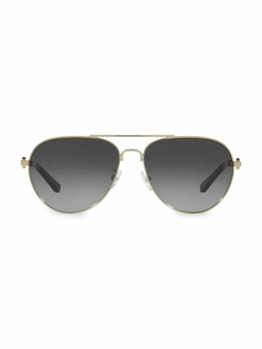Tory Burch Aviator Sunglass 58Mm Grey Gold 7 Tory Burch Aviator Sunglass 58Mm Grey Gold - Image 7