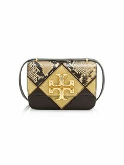 Tory Burch Shoulder Bag Eleanor Diamond Leather Quilted Exotic