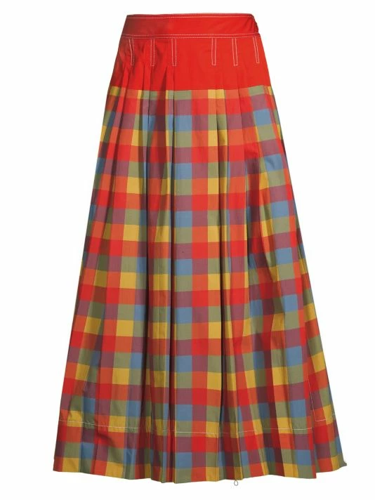 Tory Burch Plaid Skirt Veronica Pleated 1 Tory Burch Plaid Skirt Veronica Pleated