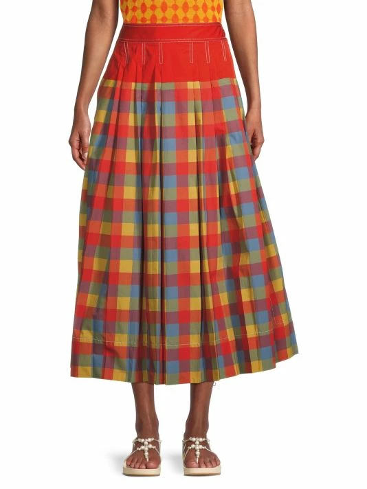 Tory Burch Plaid Skirt Veronica Pleated 3 Tory Burch Plaid Skirt Veronica Pleated - Image 3