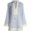 Tory Burch Tunic Tory Cotton Tassel Voile