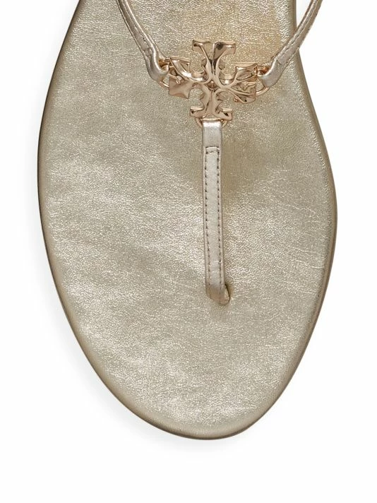 Tory Burch Sandal Leather Ankle-Strap Capri Metallic 3 Tory Burch Sandal Leather Ankle-Strap Capri Metallic - Image 3