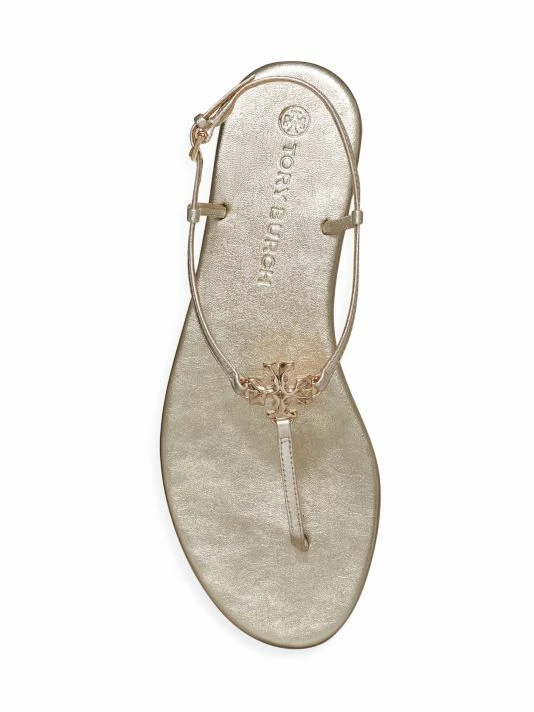 Tory Burch Sandal Leather Ankle-Strap Capri Metallic 4 Tory Burch Sandal Leather Ankle-Strap Capri Metallic - Image 4