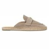 Tory Burch Mule Espadrille Suede Seaside Classic Taupe