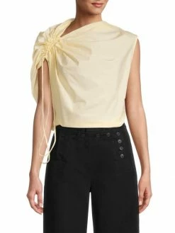 Tory Burch Top Poplin Sleeveles Ruched -Tory Burch Shop unnamed file 1686