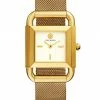 Tory Burch Phipp Watch Bracelet Stainless Steel Mesh Goldtone