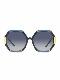 Tory Burch Sunglass 58Mm Geometric Bordeaux
