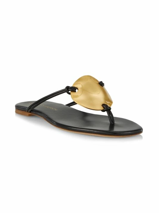 Tory Burch Sandal Pato Leather Caramel Corn 2 Tory Burch Sandal Pato Leather Caramel Corn - Image 2