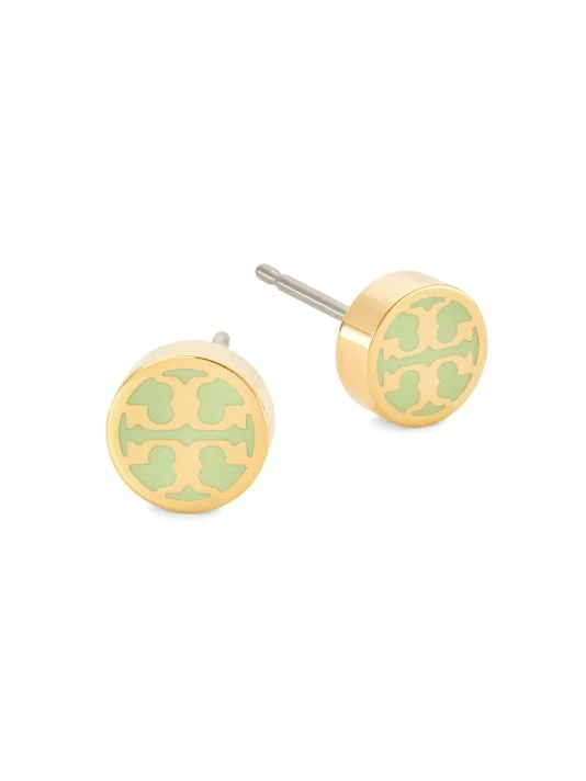 Tory Burch Miller Earring 18K-Gold-Plated Enamel Stud 1 Tory Burch Miller Earring 18K-Gold-Plated Enamel Stud