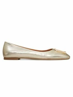 Tory Burch Flat Metallic Leather Ballet Georgia